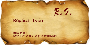 Répási Iván névjegykártya